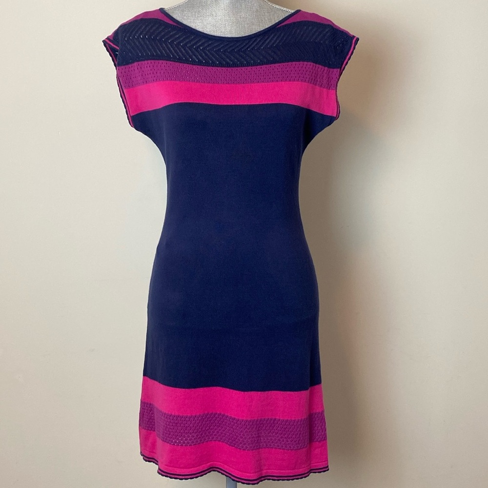 Lilly Pulitzer Cotton Knit Sweater Dress Navy Size XS